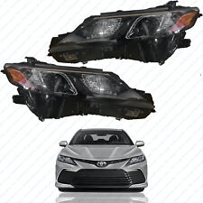 For 2021 2022 Toyota Camry LE SE LED Black Headlights Assembly Left Right Pair picture