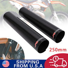 Carbon Fiber Motorcycle Fork Guard Cover Front Shock Covers 250mm for Dirt Bikes picture