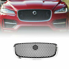 Fits For Jaguar F-PACE fpace 2016-2023 GLOSS BLACK CHROME SURROUND Front Grille  picture