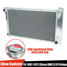 For 1967-1972 Chevy GMC C/K Series Pickup Truck 3 Row Aluminum Cooling Radiator picture