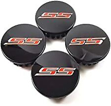 4 New 2016-2020 Chevrolet CAMARO SS Gloss Black Center Caps Fits: 6TH GEN WHEELS picture