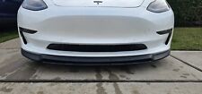 Art Style Front Lip for 2017-22 Tesla M3 Unpainted Black Plastic ABS DYNAMICS  picture