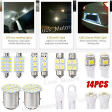 14PCS Car Interior Combo LED Map Dome Door Trunk License Plate Light Bulbs White picture