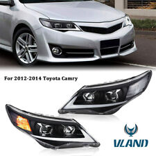 Pair LED & DRL Projector Headlights Front Lamps For 2012-2014 Toyota Camry LH+RH picture