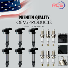 6X Ignition Coil & 6X Iridium Spark Plug OEM For Cadillac GMC Chevy Buick UF569 picture