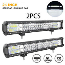 2X 24 inch Tri Row LED Work Lights Bar Combo 12V Offroad 4x4 WD Car Driving Lamp picture