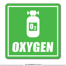 Oxygen O2 sticker Medical Bumper vinyl decal tank safety kit - multiple sizes picture