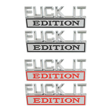 2pcs F*CK IT EDITION Black n Red emblem Badges fits Chevy Ford Car Truck picture