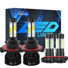 For Dodge Challenger 2011-2014 H16 Fog Light + H13 LED Headlight 4x Combo White picture