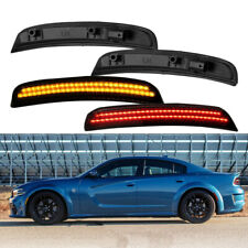For 15 18 17 16 19 20 Dodge 21 Charger LED Bumper Side Marker Lights Lamp Smoked picture