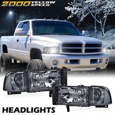 Fit For 1994-2002 Dodge Ram 1500 94-02 2500 3500 Headlights Headlamp Pair Chrome picture