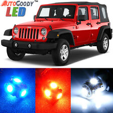8 x Premium Xenon White LED Lights Interior Package Upgrade for Jeep Wrangler picture