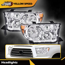 Amber Corner Chrome Headlights Fit For 2007-2013 Toyota Tundra 2008-2017 Sequoia picture