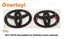 2PCS Gloss Black Toyota Logo OVERLAY emblem Front & Rear for 2011-2018 Sienna picture