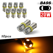 10x BA9S 5050 LED Amber Interior Light 53 51 57 Dome Map Bulbs 3886X picture