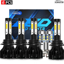 For Chevy V3500 1990-1991 Led Headlights kits High-Low beam + Fog Lamp combo kit picture