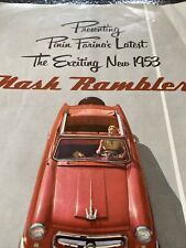 1953 Vintage Nash Rambler Suburban Greenbrier Sales Brochure Folder Original picture