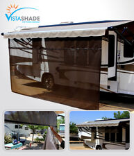 19' x 9' Brown Electric RV Awning Vista Shade Drop w/zipper picture