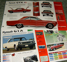 1967 PLYMOUTH GTX 426 HEMI SPEC INFO ORIGINAL POSTER BROCHURE 67 picture