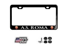 AS ROMA Black License Plate Frame, Custom Made of Powder Coated Metal picture