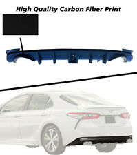 Fits 18-20 Toyota Camry Rear Bumper Lip Diffuser - PU Carbon Fiber Print picture