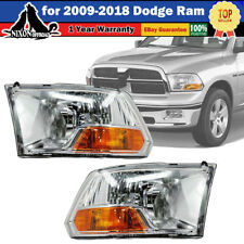 for 2009-2018 Dodge Ram 1500 2500 3500 Headlights Front Headlamps Pair Chrome picture