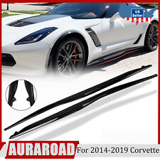 For 2014-2019 Corvette C7 Z06 Panels Extensions Splitter Side Skirt Rocker Style picture