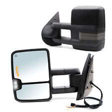 Tow Mirrors fit 2008 2009 2010 2011 2012 Chevy Silverado Power Heated LED Signal picture