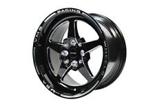 2x VMS Black V Star Drag Racing Wheels Rims Front Or Rear 15x8 4x100 +20 ET 73.1 picture