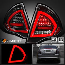 Jet Black Fits 2010-2012 Ford Fusion LED Neon Bar Tail Lights Brake Lamps L+R picture