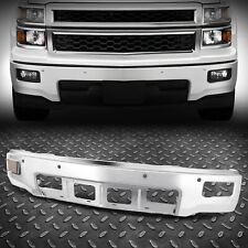 For 14-15 Silverado 1500 Chrome Front Bumper Face Bar w/ Fog Light & Sensor Hole picture