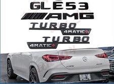 GLE53 COUPE AMG TURBO 4MATIC+ Rear Star Emblem matte Black Badge Set for C167 picture