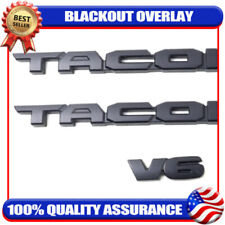 3PC 3D BLACKOUT EMBLEM OVERLAY KIT FOR TACOMA OFFROAD V6 DOOR TAILGATE 2016-2023 picture