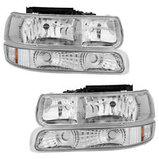 Fits 99-02 Chevy Silverado/00-06 Suburban Tahoe Replacement Headlights Assembly picture
