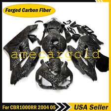 Forged Carbon Fiber Look Fairing Kit for Honda CBR1000RR 2004 2005 Glossy Black picture