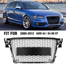 Fits for 09-12 Audi A4 B8 S4 Honeycomb Front Bumper Grille Grill picture