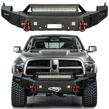 Fits 2009-2012 Ram 1500 Textured Steel Front Bumper w/Winch Plate&LED Lights picture
