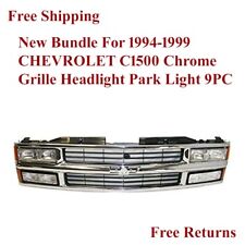 New Bundle For 1994-1999 CHEVROLET C1500 Chrome Grille Headlight Park Light 9PC picture