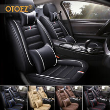 5 Seat Full Set Car Seat Cover Luxury Leather Universal Front Rear Back Cushion picture