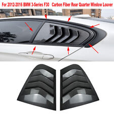 NEW For 2012-2016 BMW 3-Series F30 Carbon Fiber Rear Quarter Window Louver Scoop picture