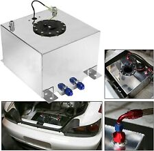 15 GALLON POLISHED ALUMINUM RACE DRIFT FUEL CELL TANK WITH LEVEL SENDER  picture