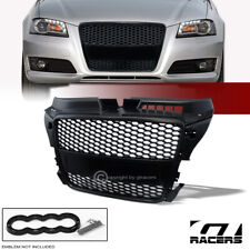 For 08-11 Audi A3 8P Black Rs Honeycomb Mesh Front Bumper Grill Grille Cover ABS picture
