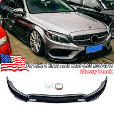 Painted Front Bumper Lip BRABUS Style For Benz W205 C205 C250 C43 AMG 2014-2018 picture