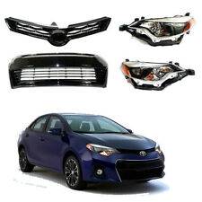 For 2014 2016 Toyota Corolla S Upper & Bumper Lower Grille & Headlights 4pcs 15 picture