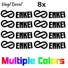 (8x) Enkei Wheel Decals Logo Die Cut Replacement Stickers RPF1 Rims 15