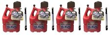 FREE SHIPING 4 Iron Cross Automotive 3 Gallon RED Utility Jugs w /4 HOSES picture