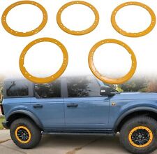 5x Bead Lock Wheel Trim Rings Kit For 2021-2024 Ford Bronco Sasquatch Yellow picture