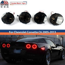 4pcs For 05-13 Chevrolet Corvette C6 Coupe Red LED Brake Tail Lights Smoke Black picture