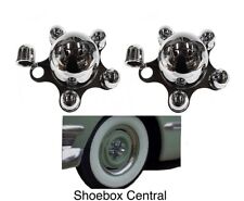 Chrome Spider Bullet Center Wheel Hub Caps 5 lug x 4-3/4 CHEVY BOLT PATTERN Pair picture