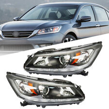 Headlight Headlamps For 2013-2015 Honda Accord Halogen w/LED DRL Right+Left Pair picture